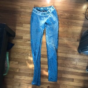Gym shark flex leggings deep teal/ ice blue